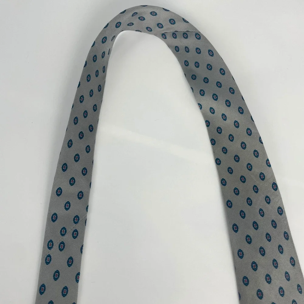 Vintage Frederick & Nelson Necktie‎ Men Gray Dots 3
